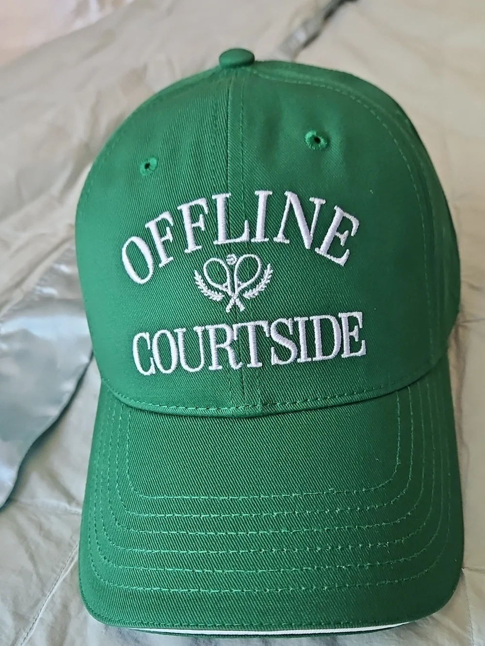 Offline By Aerie Green Courtside Logo Cap